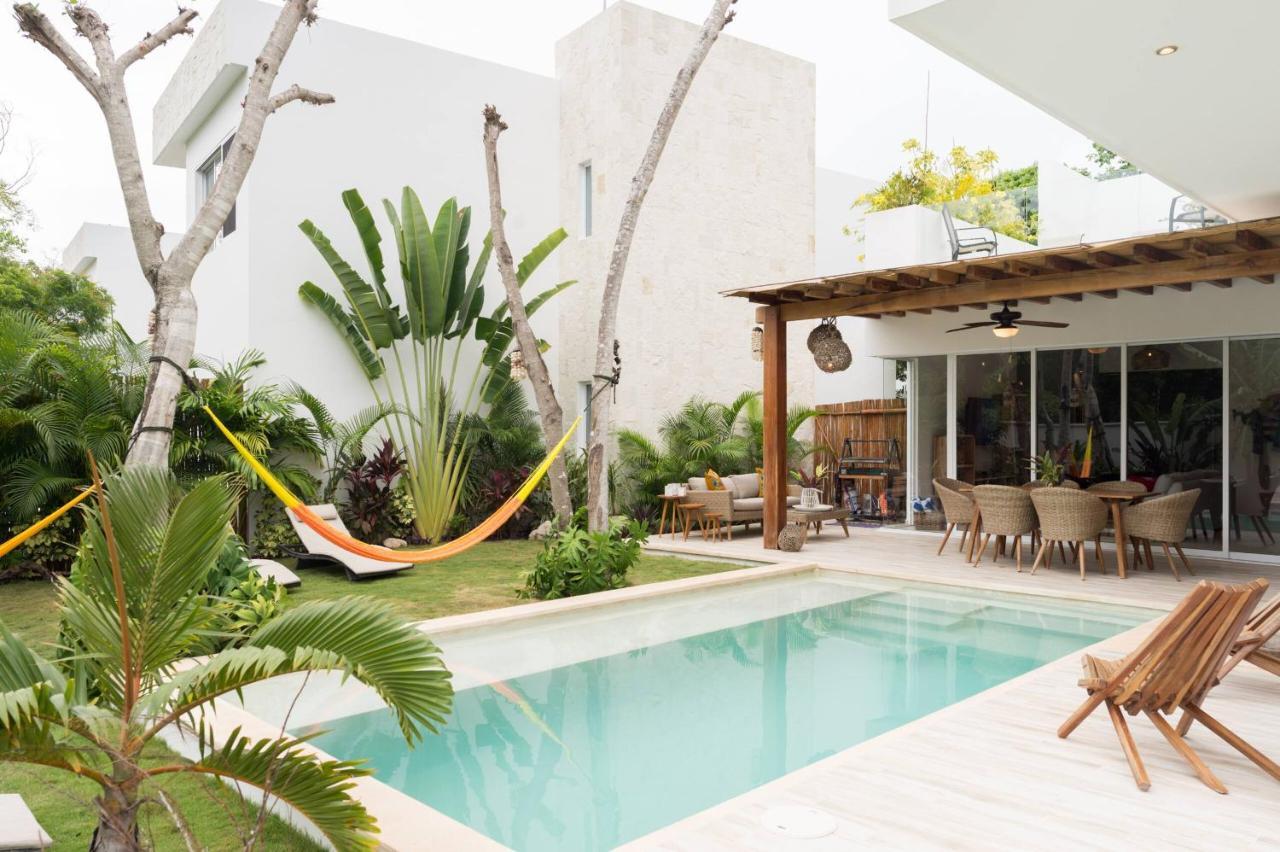 Chic & Mexican Villa, A True Oasis Pool, Security Tulum Pueblo Buitenkant foto
