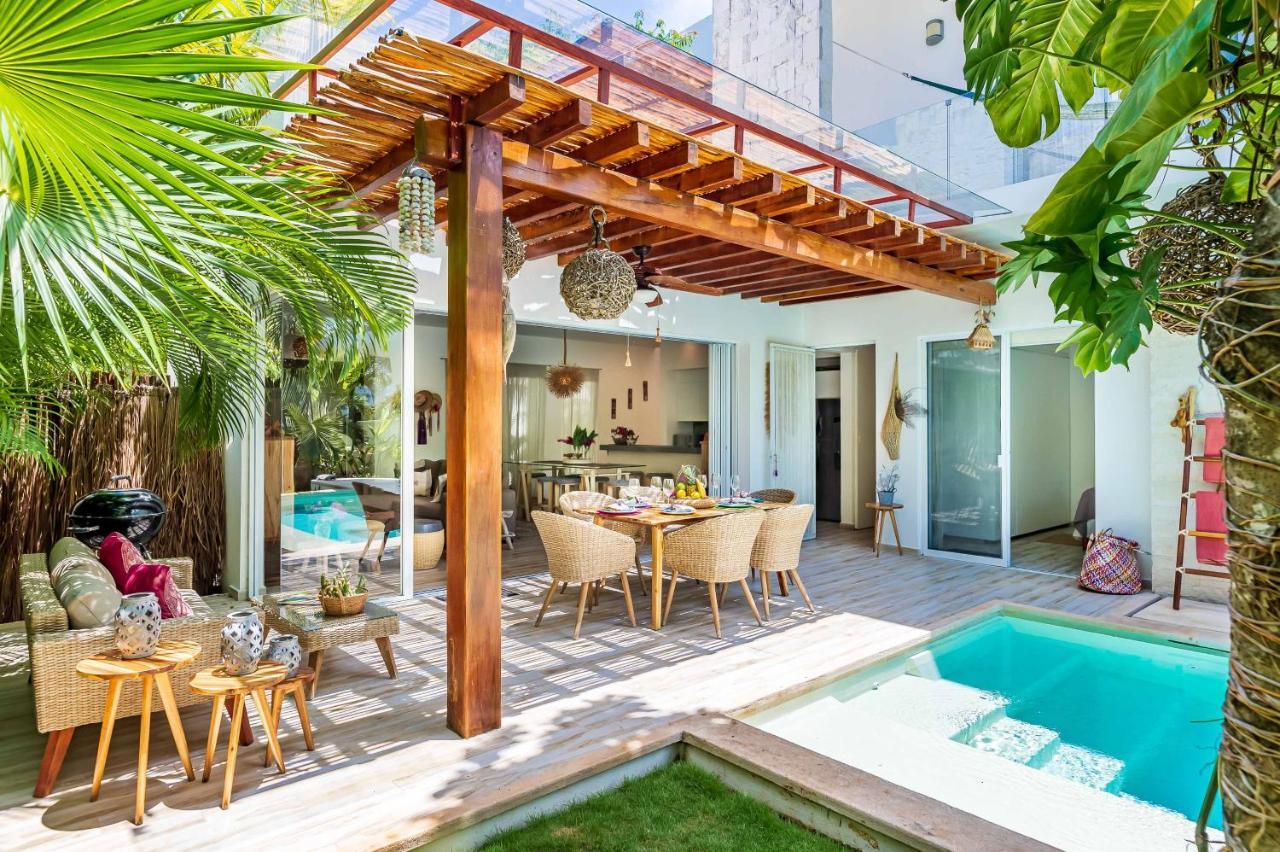 Chic & Mexican Villa, A True Oasis Pool, Security Tulum Pueblo Buitenkant foto