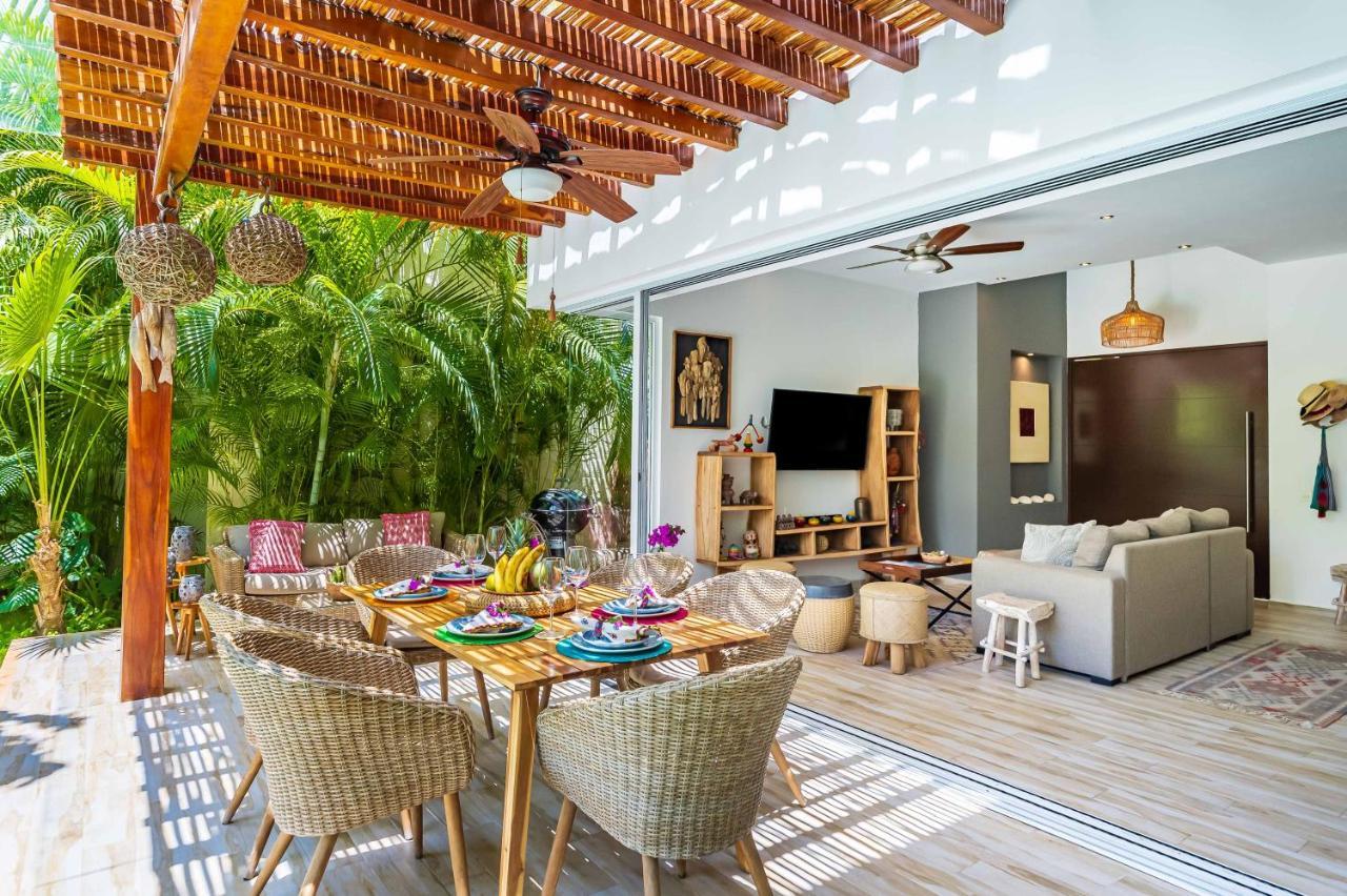 Chic & Mexican Villa, A True Oasis Pool, Security Tulum Pueblo Buitenkant foto
