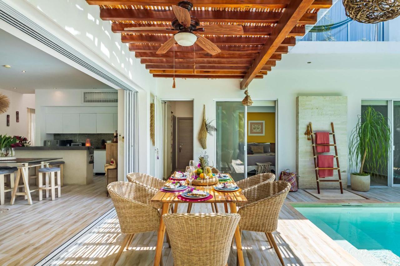 Chic & Mexican Villa, A True Oasis Pool, Security Tulum Pueblo Buitenkant foto